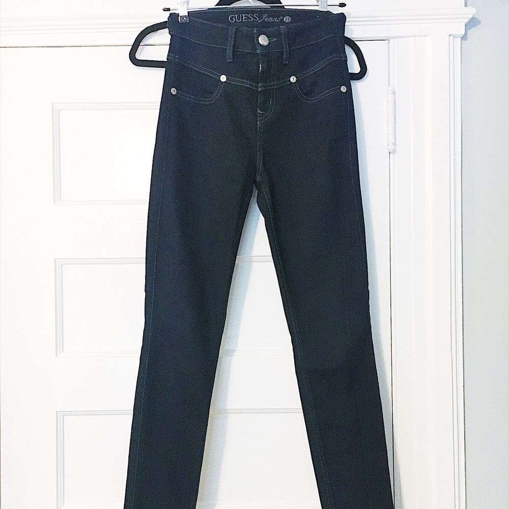 Guess Jeans 1981 High Rise Skinny Dark Wash Sz 25
